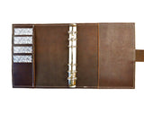 Italian Leather Ring Planner Covers