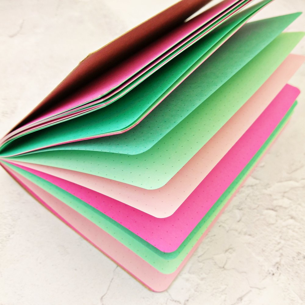 Watermelon Pink and Green Traveler's Notebook Insert - All Sizes, Pl – The  Chelsea Paper Company