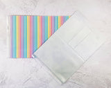 Rainbow Stripe Wallet Insert for Traveler's Notebook - B6 and A6 - C045