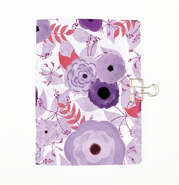 Purple Roses Cover Traveler's Notebook Insert - All Sizes and Patterns C011