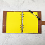 Bright Yellow, All Sizes, Plain, Dot or Grid, PRINTED AND PUNCHED Filofax Paper Insert - 30 Sheets