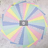 Pastel Rainbow - All Sizes PRINTED AND PUNCHED Filofax Paper Insert, Thick Sheets for Ring Binder - 30 Sheets