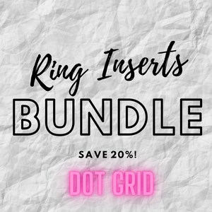 Dot Grid Set of 4 All Sizes PRINT AND PUNCHED Filofax Luxury Paper Insert, Thick Sheets for Ring Binder inc Malden and Kikki K - 30 Sheets