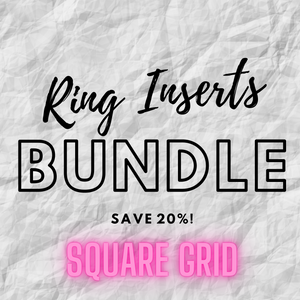 Square Grid Set of 4 All Sizes PRINT AND PUNCHED Filofax Luxury Paper Insert, Thick Sheets for Ring Binder inc Malden and Kikki K - 30 Sheets