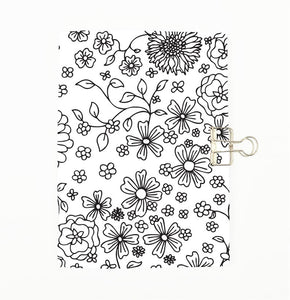 Colour Me Flowers Cover Traveler's Notebook Insert - All Sizes and Patterns C020