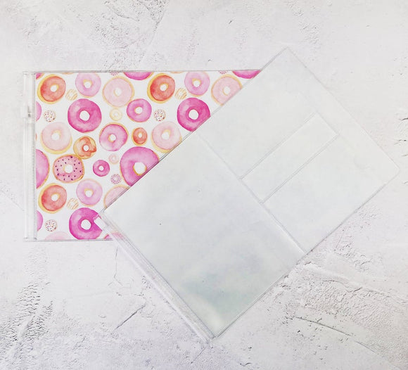 Pink Donuts Wallet Insert for Traveler's Notebook - B6 and A6 - C080