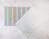 Rainbow Stripe Wallet Insert for Traveler's Notebook - B6 and A6 - C045