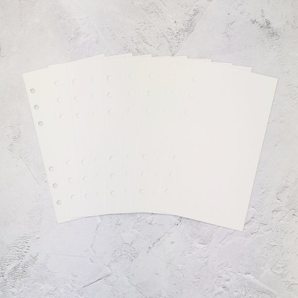 Watercolour Paper 220gsm All Sizes PRINTED AND PUNCHED B6 Personal Filofax Luxury Paper Insert, Thick Sheets for Ring Binder and Kikki K - 15 Sheets