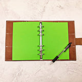 Dark Green All Sizes, Plain, Dot or Grid, PRINTED AND PUNCHED Filofax Paper Insert - 30 Sheets