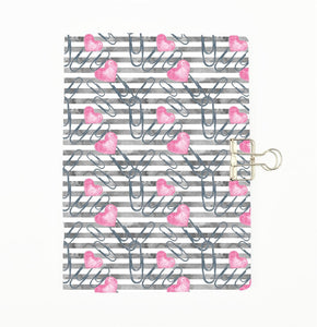 Planner Addict Heart Clips Cover Traveler's Notebook Insert - All Sizes and Patterns C107