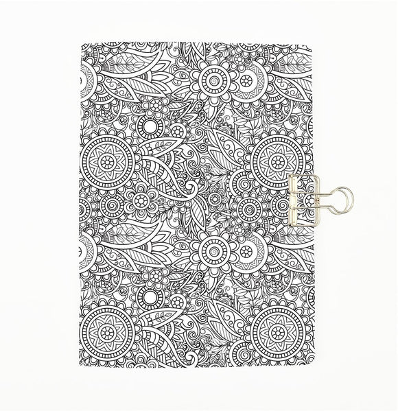 Colour Me Flowers Cover Traveler's Notebook Insert - All Sizes and Patterns  C069