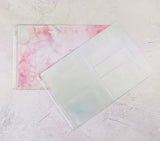 Pink Watercolour Wallet Insert for Traveler's Notebook - B6 and A6 - C001