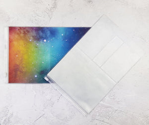 Rainbow Galaxy Wallet Insert for Traveler's Notebook - B6 and A6 - C038