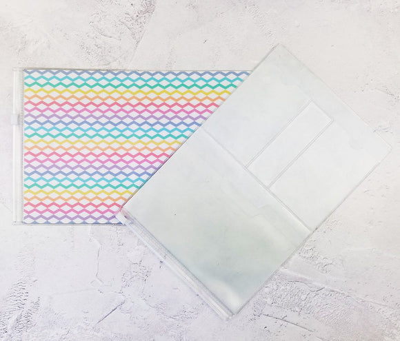 Rainbow ZigZag Wallet Insert for Traveler's Notebook - B6 and A6 - C043