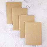 Set of 4 Kraft Cover Traveler's Notebook Inserts - All Sizes and Patterns